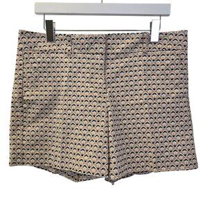 Ann Taylor Factory Fleur de Lis Print Chino Shorts Size 8